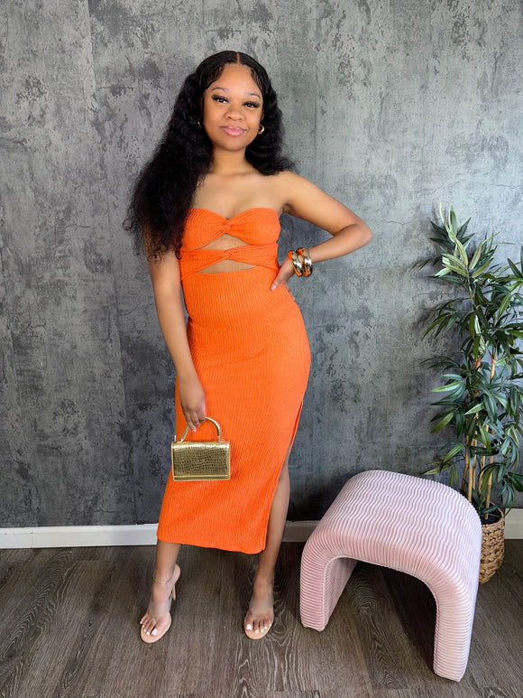 Cut Out Midi Strapless Dress Adorn Glam Shop Cut Out Midi Strapless Dress Adorn Glam Shop